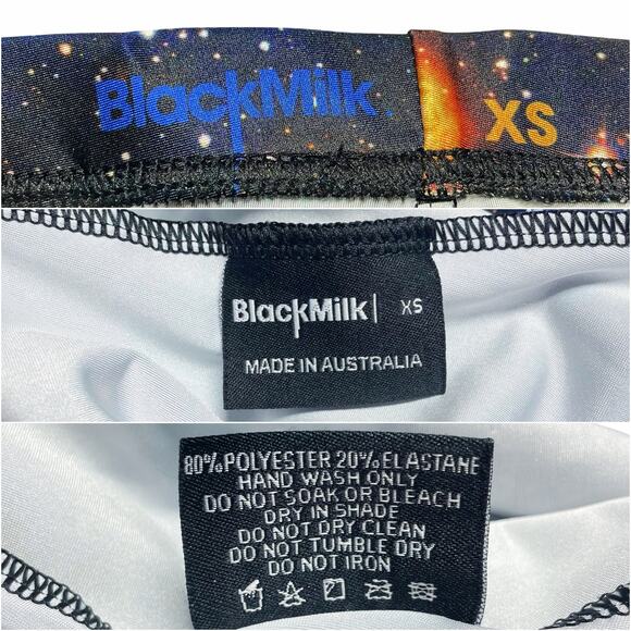 BLACKMILK Cosmic Blue Galaxy Rhinestone Leggings Size XS Made in Australia - Picture 8 of 8